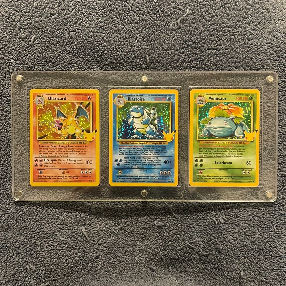 Pokemon Starters Charizard Blastoise Venusaur Celebrations 25th Anniversary